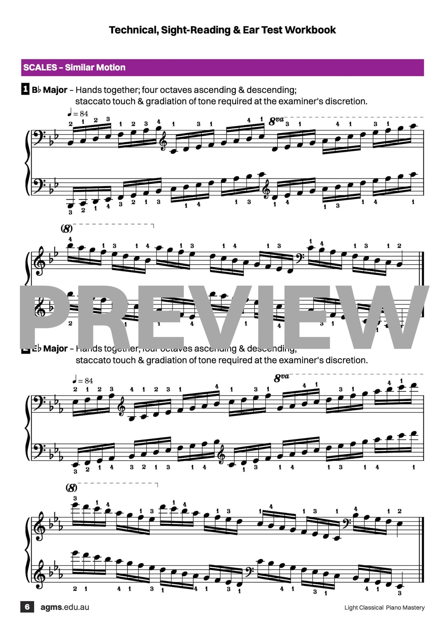 Light Classical Piano Mastery Series 1 – Fifth Grade: Technical, Ear & Sight-Reading Workbook