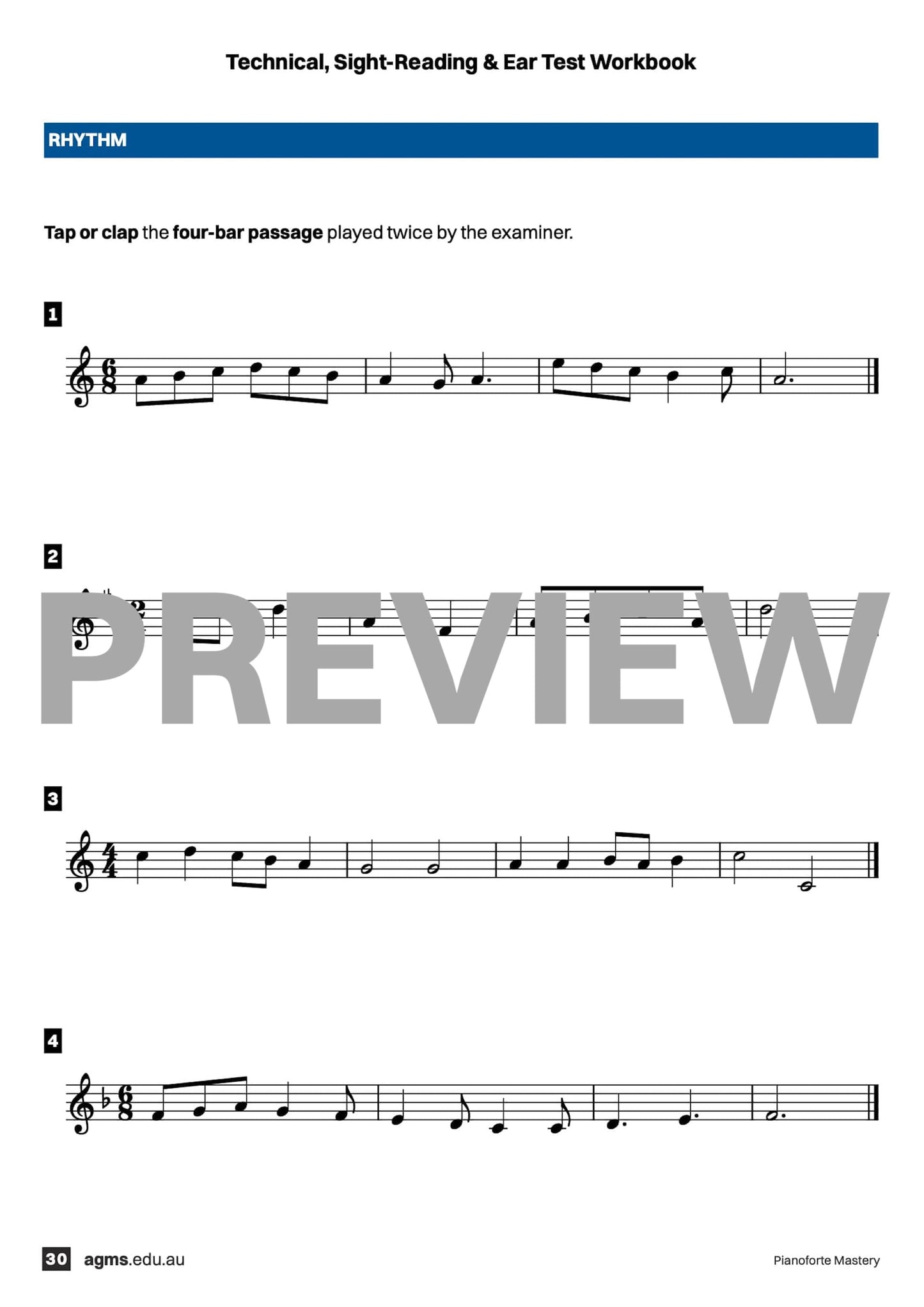 Pianoforte Mastery Series 1 – Fifth Grade: Technical, Ear & Sight-Reading Workbook