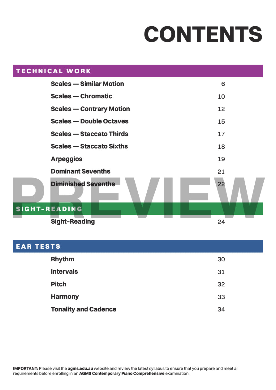 Contemporary Piano Mastery Series 1 – Seventh Grade: Technical, Sight-Reading & Ear Test Workbook