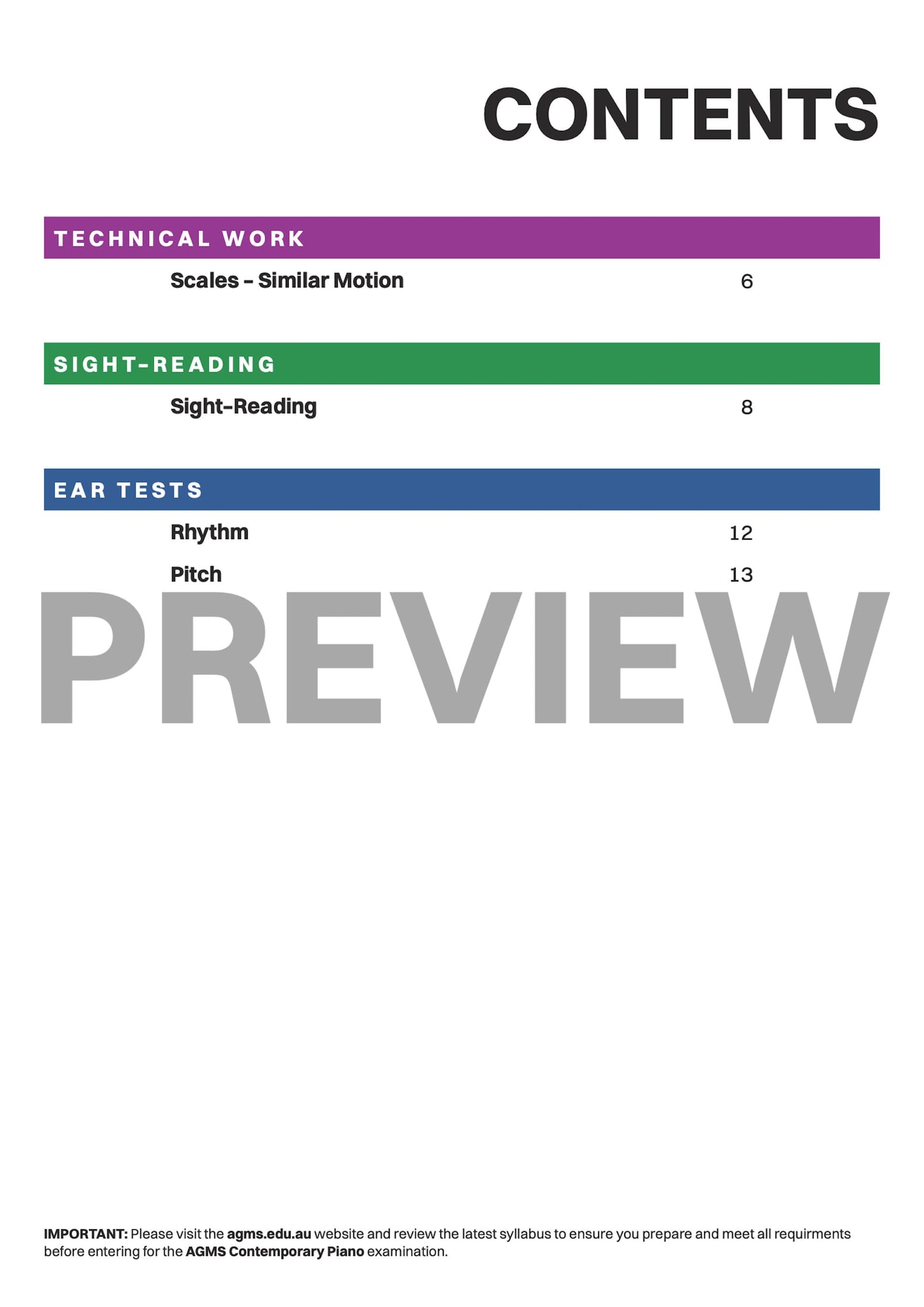 Contemporary Piano Mastery Series 1 – Preparatory Step One: Technical, Sight-Reading & Ear Test Workbook