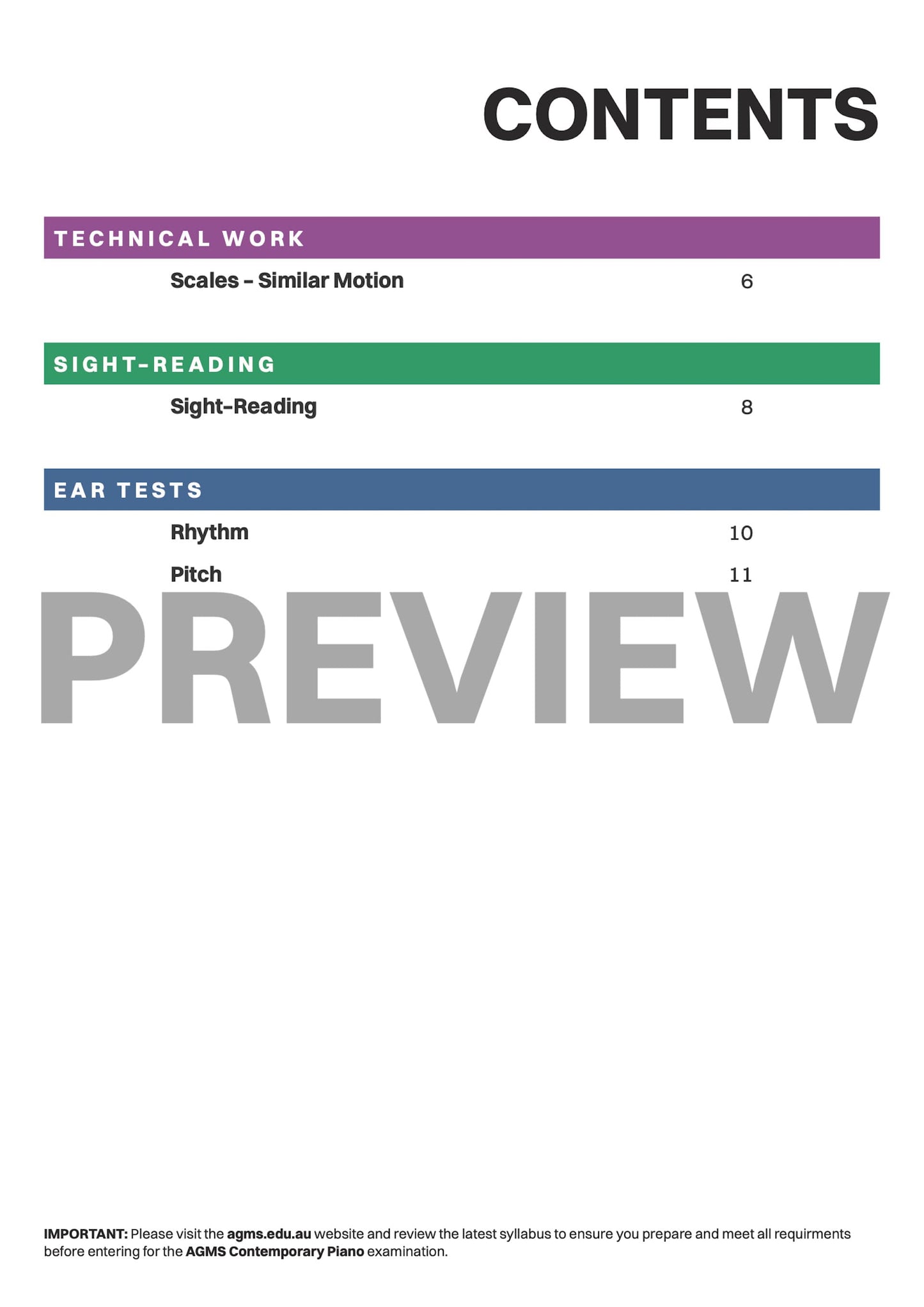 Contemporary Piano Mastery Series 1 – Elementary Step Two: Technical, Sight-Reading & Ear Test Workbook