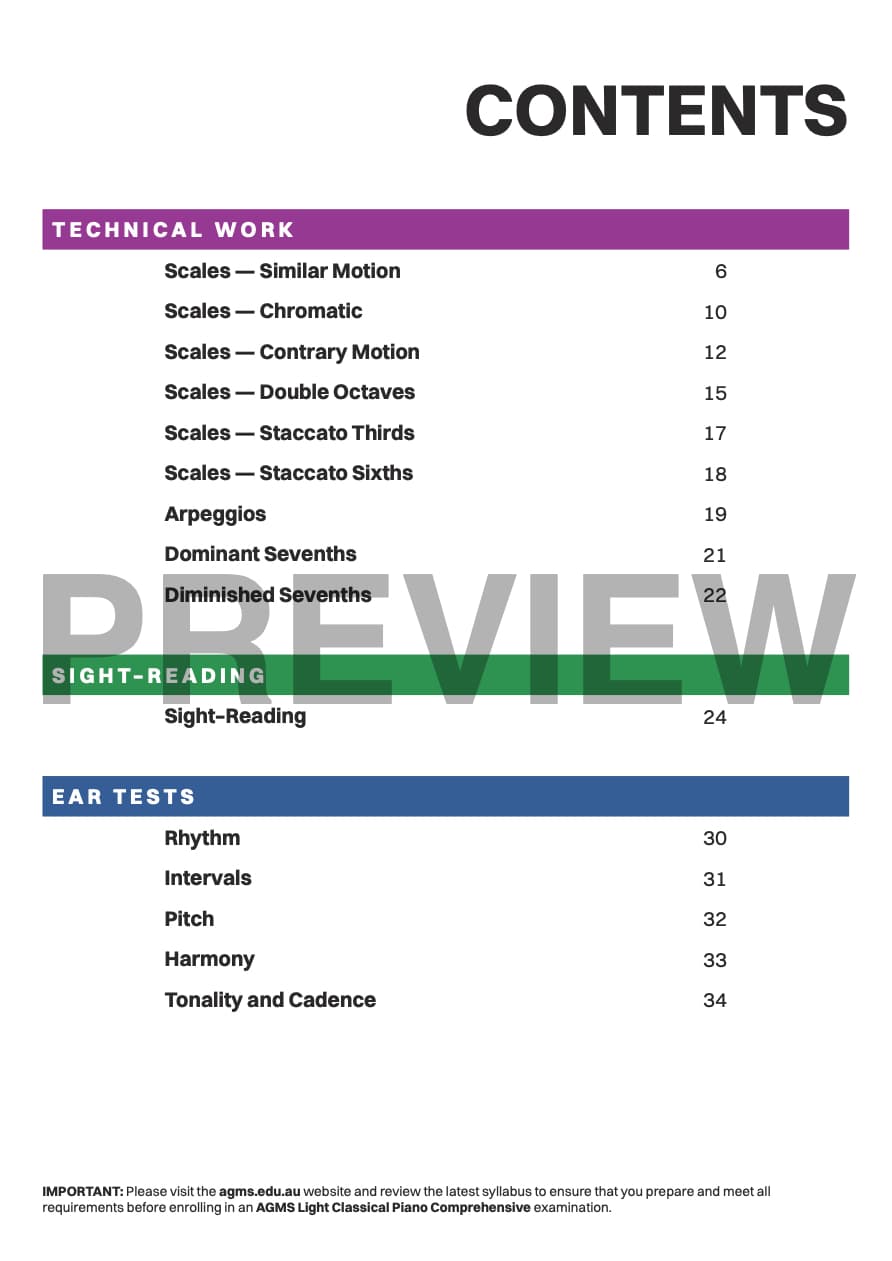 Light Classical Piano Mastery Series 1 – Seventh Grade: Technical, Ear & Sight-Reading Workbook